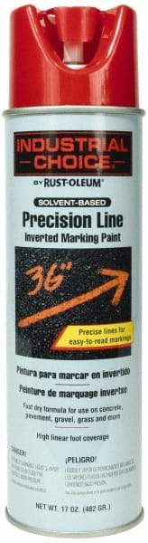 Rust-Oleum - 17 fl oz Red Marking Paint - 600' to 700' Coverage at 1" Wide, Solvent-Based Formula - A1 Tooling