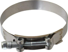 Campbell Fittings - 4" Hose, 3/4" Wide x 0.025" Thick, T-Bolt Band Clamp - Stainless Steel - A1 Tooling