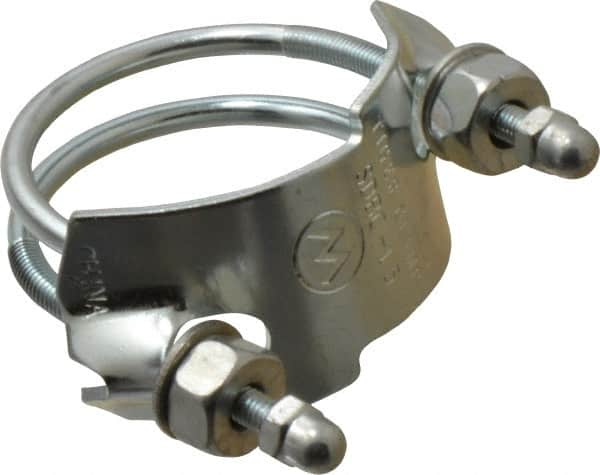 Kuriyama of America - 1-1/2" Hose, Spiral Double Bolt Hose Clamp - Plated Steel - A1 Tooling