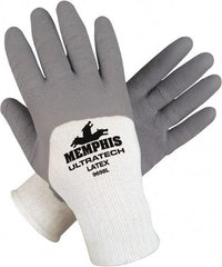 MCR Safety - Size M (8) Latex Coated Latex Work Gloves - Palm & Fingers Coated, Paired - A1 Tooling