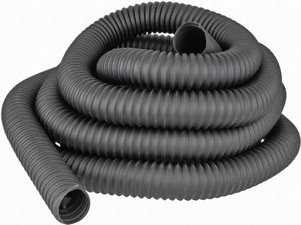 Hi-Tech Duravent - 2" ID, 25' Long, Thermoplastic Rubber Blower & Duct Hose - Black, 3-1/2" Bend Radius, 20 In/Hg, 15 Max psi, -65 to 275°F, Chemical Resistant - A1 Tooling