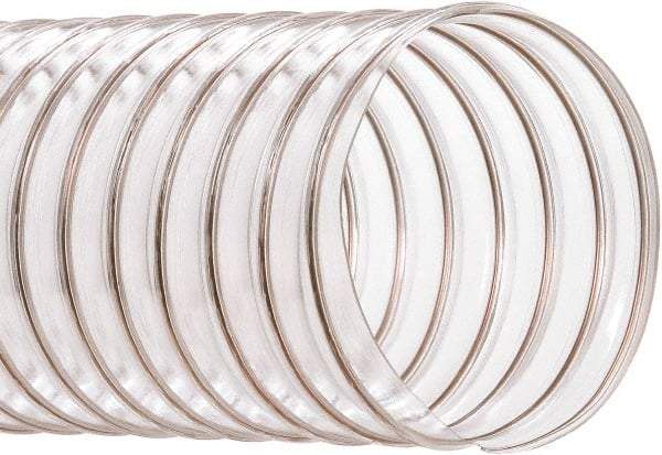 Hi-Tech Duravent - 10" ID, 50' Long, PVC Blower & Duct Hose - Clear, 11-3/4" Bend Radius, 5 In/Hg, 7 Max psi, -20 to 180°F, Abrasion and Chemical Resistant - A1 Tooling