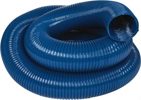 Hi-Tech Duravent - 6" ID, 25' Long, PVC Blower & Duct Hose - Blue, 7-1/2" Bend Radius, 10 In/Hg, 8 Max psi, -20 to 180°F, Abrasion and Chemical Resistant - A1 Tooling