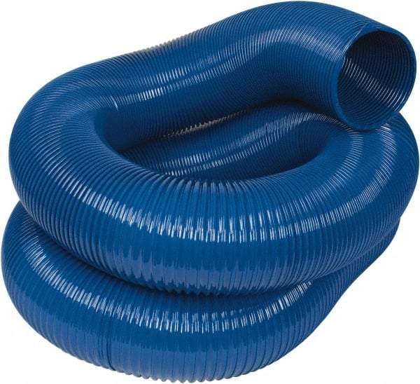 Hi-Tech Duravent - 8" ID, 25' Long, PVC Blower & Duct Hose - Blue, 10-1/2" Bend Radius, 6 In/Hg, 7 Max psi, -20 to 180°F, Abrasion and Chemical Resistant - A1 Tooling