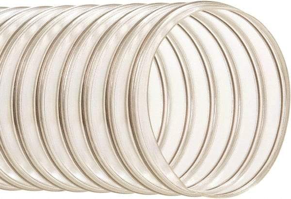 Hi-Tech Duravent - 10" ID, 50' Long, Polyurethane Blower & Duct Hose - Clear, 11-1/4" Bend Radius, 6 In/Hg, 9 Max psi, -65 to 200°F, Oil and Gas Resistant - A1 Tooling