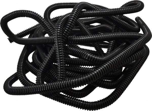 Hi-Tech Duravent - 3/4" ID, 25' Long, Polyethylene Blower & Duct Hose - Black, 1-1/2" Bend Radius, 26 In/Hg, 40 Max psi, -30 to 160°F, UV Resistant - A1 Tooling