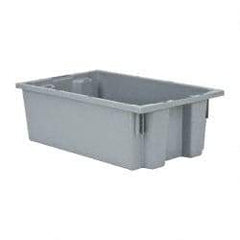 Quantum Storage - 75 Lb Load Capacity Gray Polyethylene Tote Container - Stacking, Nesting, 18" Long x 11" Wide x 6" High - A1 Tooling