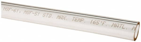 Made in USA - 5/16" ID x 7/16" OD, 1/16" Wall Thickness, Cut to Length (50' Standard Length) Plastic Tube - Clear, 30 Max psi, 63 Hardness - A1 Tooling