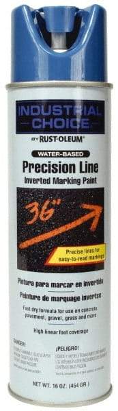 Rust-Oleum - 17 fl oz Blue Marking Paint - 600' to 700' Coverage at 1" Wide, Water-Based Formula - A1 Tooling