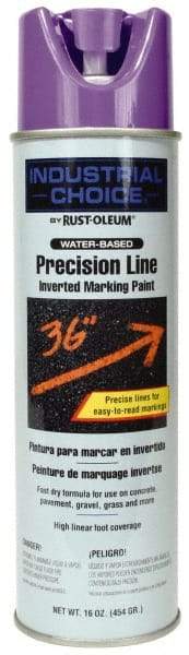 Rust-Oleum - 17 fl oz Purple Marking Paint - 600' to 700' Coverage at 1" Wide, Water-Based Formula - A1 Tooling