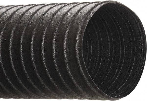 Hi-Tech Duravent - 6" ID, 25' Long, Steel Blower & Duct Hose - Black, 7.9" Bend Radius, 14 In/Hg, 25 Max psi, -40 to 250°F, Chemical and Abrasion Resistant - A1 Tooling