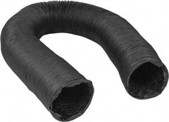 Hi-Tech Duravent - 8" ID, 25' Long, Neoprene Coated Polyester Blower & Duct Hose - Black, 10" Bend Radius, 15 In/Hg, 21 Max psi, -40 to 250°F, Chemical and Abrasion Resistant - A1 Tooling