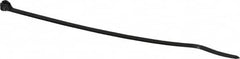 Thomas & Betts - 7.31" Long Black Polypropylene Standard Cable Tie - 30 Lb Tensile Strength, 1.22mm Thick, 1-1/2" Max Bundle Diam - A1 Tooling