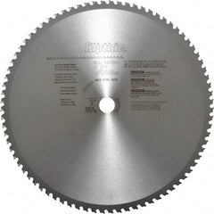 Porter-Cable - 14" Diam, 1" Arbor Hole Diam, 80 Tooth Wet & Dry Cut Saw Blade - Carbide-Tipped, Cutoff Action, Standard Round Arbor - A1 Tooling