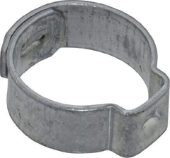 Oetiker - 12.6 to 14.5mm, Zinc-Plated 1-Ear Clamp - 9/16" Noml Size, 6mm Inner Width, 7mm Wide x 0.75mm Thick, Carbon Steel - A1 Tooling