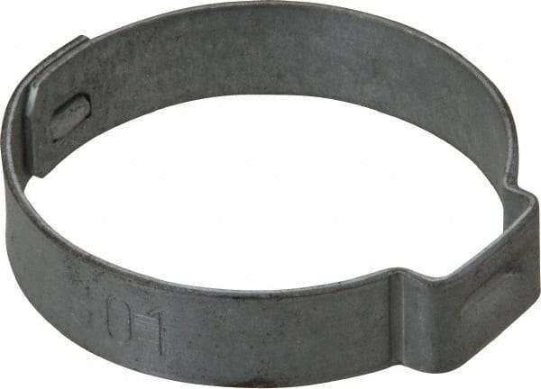 Oetiker - 27 to 30.1mm, Zinc-Plated 1-Ear Clamp - 1-13/16" Noml Size, 10mm Inner Width, 7mm Wide x 0.75mm Thick, Carbon Steel - A1 Tooling