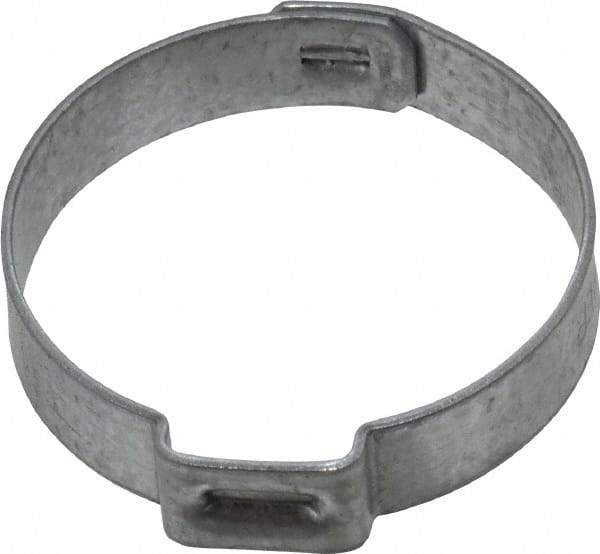 Oetiker - 28.5 to 31.6mm, Zinc-Plated 1-Ear Clamp - 1-1/4" Noml Size, 10mm Inner Width, 7mm Wide x 0.75mm Thick, Carbon Steel - A1 Tooling