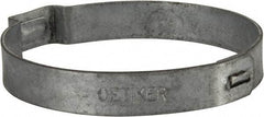 Oetiker - 37.9 to 41mm, Zinc-Plated 1-Ear Clamp - 1-5/8" Noml Size, 10mm Inner Width, 7mm Wide x 0.75mm Thick, Carbon Steel - A1 Tooling