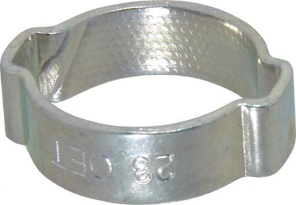 Oetiker - 19 to 23mm, Zinc-Plated 2-Ear Clamp - 7/8" Noml Size, 6.28mm Inner Width, 9mm Wide x 1.5mm Thick, Carbon Steel - A1 Tooling