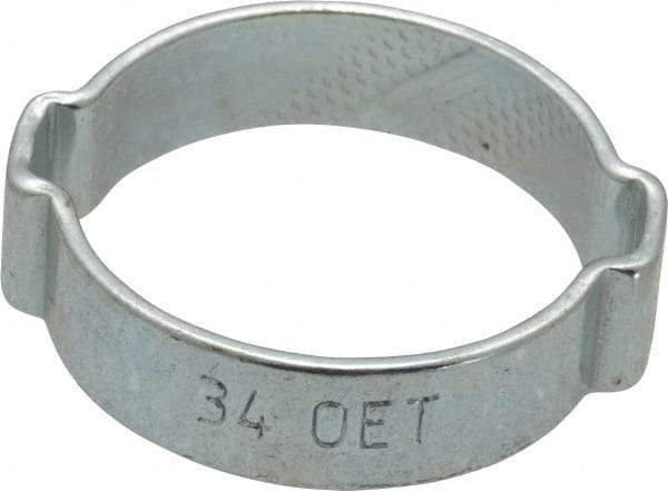 Oetiker - 29.3 to 34mm, Zinc-Plated 2-Ear Clamp - 1-5/16" Noml Size, 7.38mm Inner Width, 10mm Wide x 1.5mm Thick, Carbon Steel - A1 Tooling