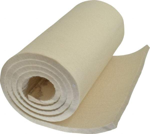 Made in USA - 1/2 Inch Thick x 66 Inch Wide x 12 Inch Long, Pressed Wool Felt Sheet - 6 Lbs/Square Yd., White, 400 psi - A1 Tooling