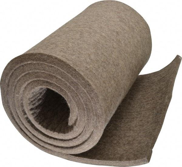 Made in USA - 1/2 Inch Thick x 72 Inch Wide x 12 Inch Long, Pressed Wool Felt Sheet - 6.1 Lbs/Square Yd., Gray, 250 psi - A1 Tooling