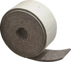 Made in USA - 1/8 Inch Thick x 1-1/2 Inch Wide x 5 Ft. Long, Felt Stripping - Gray, Plain Backing - A1 Tooling