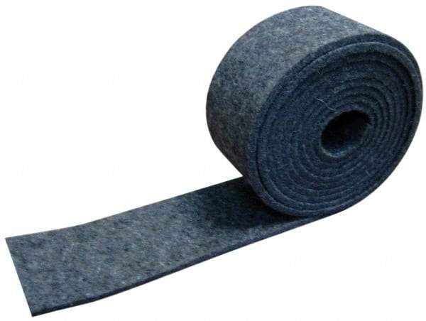 Made in USA - 1/4 Inch Thick x 1 Inch Wide x 5 Ft. Long, Felt Stripping - Gray, Plain Backing - A1 Tooling