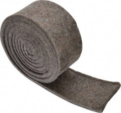 Made in USA - 1/4 Inch Thick x 2 Inch Wide x 5 Ft. Long, Felt Stripping - Gray, Plain Backing - A1 Tooling