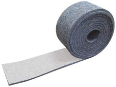 Made in USA - 1/8 Inch Thick x 1-1/2 Inch Wide x 10 Ft. Long, Felt Stripping - Gray, Adhesive Backing - A1 Tooling