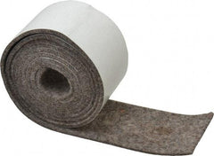 Made in USA - 1/8 Inch Thick x 2 Inch Wide x 5 Ft. Long, Felt Stripping - Gray, Adhesive Backing - A1 Tooling