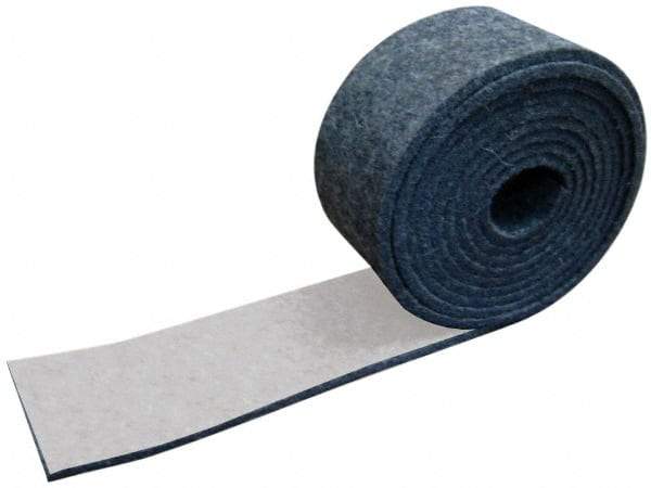 Made in USA - 1/8 Inch Thick x 1-1/2 Inch Wide x 5 Ft. Long, Felt Stripping - Gray, Adhesive Backing - A1 Tooling