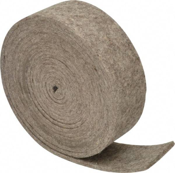 Made in USA - 1/8 Inch Thick x 1-1/2 Inch Wide x 10 Ft. Long, Felt Stripping - Gray, Plain Backing - A1 Tooling