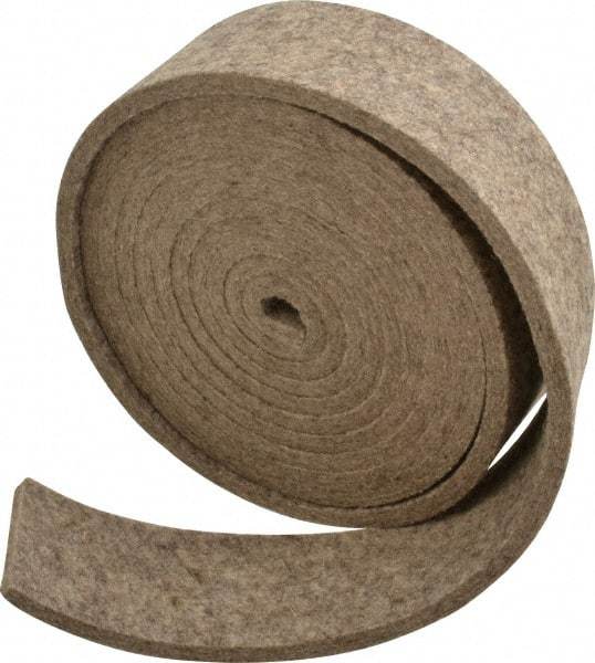 Made in USA - 1/4 Inch Thick x 2 Inch Wide x 10 Ft. Long, Felt Stripping - Gray, Plain Backing - A1 Tooling