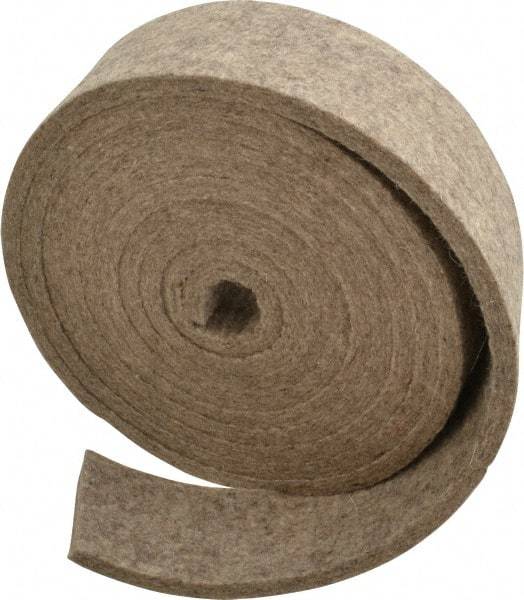 Made in USA - 1/4 Inch Thick x 2 Inch Wide x 10 Ft. Long, Felt Stripping - Gray, Plain Backing - A1 Tooling