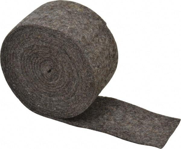 Made in USA - 1/8 Inch Thick x 2 Inch Wide x 10 Ft. Long, Felt Stripping - Gray, Plain Backing - A1 Tooling