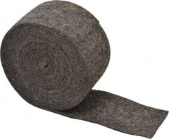 Made in USA - 1/8 Inch Thick x 2 Inch Wide x 10 Ft. Long, Felt Stripping - Gray, Plain Backing - A1 Tooling