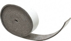 Made in USA - 1/8 Inch Thick x 1-1/2 Inch Wide x 10 Ft. Long, Felt Stripping - Gray, Adhesive Backing - A1 Tooling