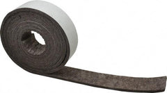 Made in USA - 1/4 Inch Thick x 2 Inch Wide x 10 Ft. Long, Felt Stripping - Gray, Adhesive Backing - A1 Tooling