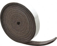 Made in USA - 1/4 Inch Thick x 1 Inch Wide x 10 Ft. Long, Felt Stripping - Gray, Adhesive Backing - A1 Tooling