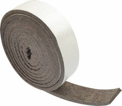 Made in USA - 1/4 Inch Thick x 1-1/2 Inch Wide x 10 Ft. Long, Felt Stripping - Gray, Adhesive Backing - A1 Tooling