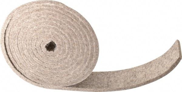 Made in USA - 1/4 Inch Thick x 2 Inch Wide x 10 Ft. Long, Felt Stripping - Gray, Adhesive Backing - A1 Tooling