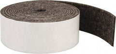 Made in USA - 1/8 Inch Thick x 1-1/2 Inch Wide x 10 Ft. Long, Felt Stripping - Gray, Adhesive Backing - A1 Tooling