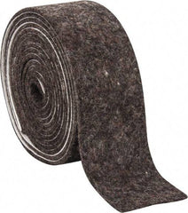 Made in USA - 1/8 Inch Thick x 2 Inch Wide x 10 Ft. Long, Felt Stripping - Gray, Adhesive Backing - A1 Tooling