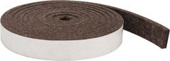 Made in USA - 1/4 Inch Thick x 1 Inch Wide x 10 Ft. Long, Felt Stripping - Gray, Adhesive Backing - A1 Tooling