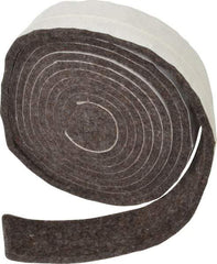 Made in USA - 1/4 Inch Thick x 1-1/2 Inch Wide x 10 Ft. Long, Felt Stripping - Gray, Adhesive Backing - A1 Tooling