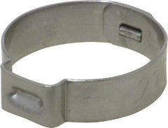 Oetiker - 19.8 to 22.6mm, 1-Ear Clamp - 7/8" Noml Size, 9mm Inner Width, 7mm Wide x 0.6mm Thick, Stainless Steel - A1 Tooling