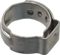 Oetiker - Stepless Ear Clamp - 1/2" Noml Size, 8mm Inner Width, 7mm Wide x 0.6mm Thick, Stainless Steel - A1 Tooling