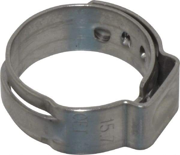 Oetiker - Stepless Ear Clamp - 5/8" Noml Size, 8mm Inner Width, 7mm Wide x 0.6mm Thick, Stainless Steel - A1 Tooling