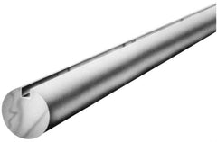 Made in USA - 1-1/2" Diam, 5' Long, 1045 Steel Keyed Round Linear Shafting - 3/8" Key - A1 Tooling